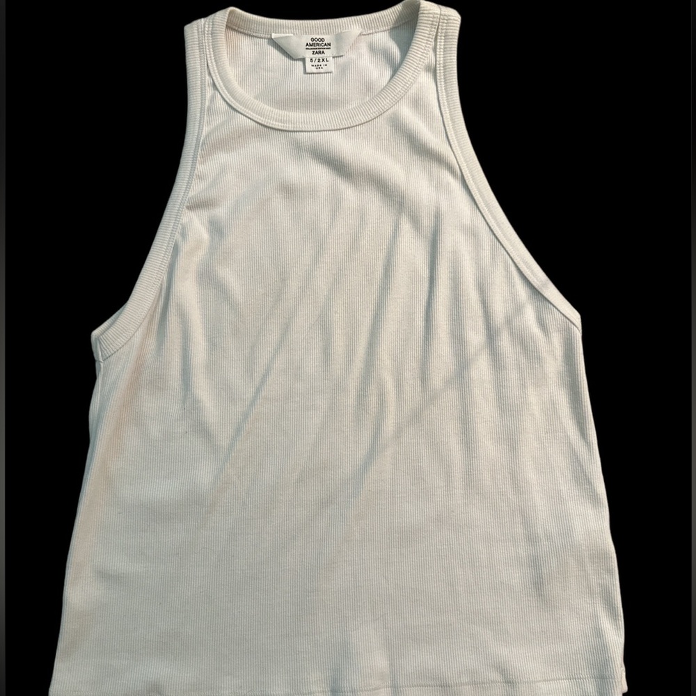 Good American X Zara White Tank Top